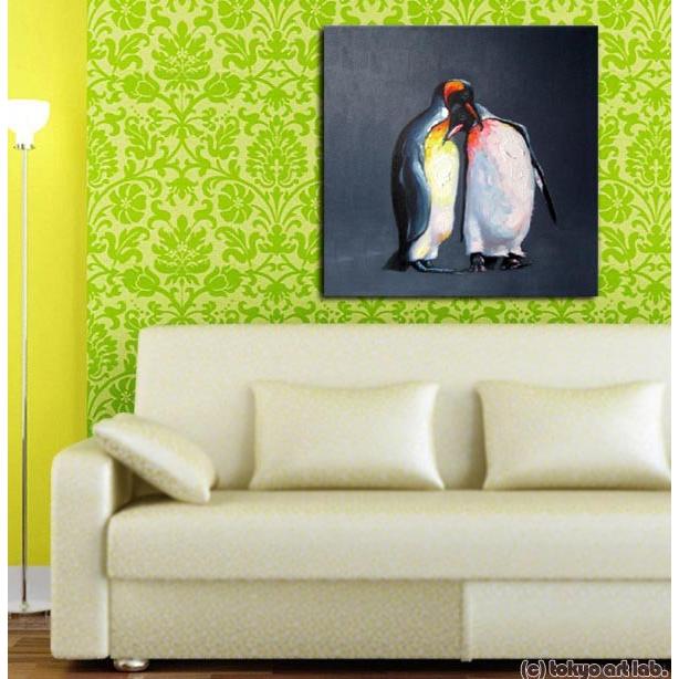 絵画 油絵 インテリア かわいい おしゃれ 壁掛け 絵 動物 ペンギン F Z 1037 Art Lab Yahoo 店 通販 Yahoo ショッピング