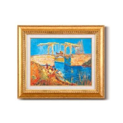 絵画 ゴッホ アルルのはね橋 F6号 金額縁 絵 名画 複製画 メジャー作品