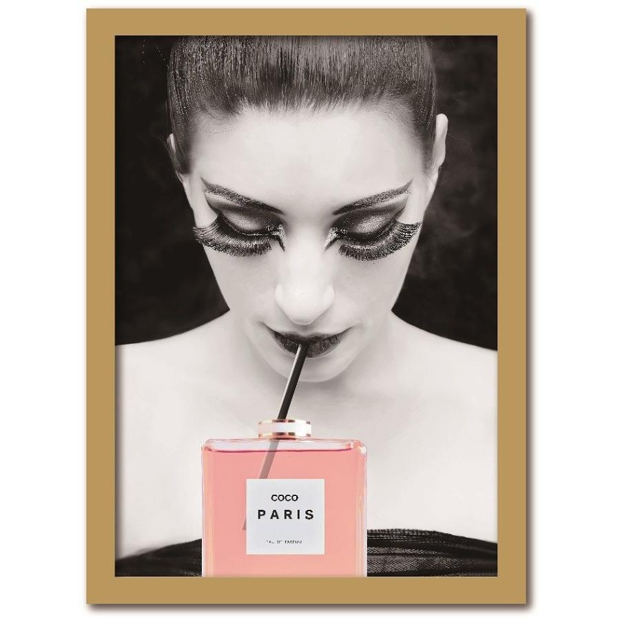 ポスター ブランド 額付き A3 ファッション paris 香水 ココ シャネル