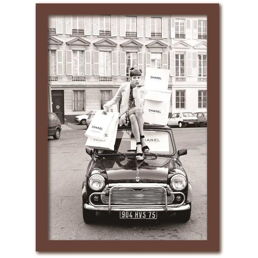 ポスター ブランド 額付き A3 ファッション shopping ココ シャネル