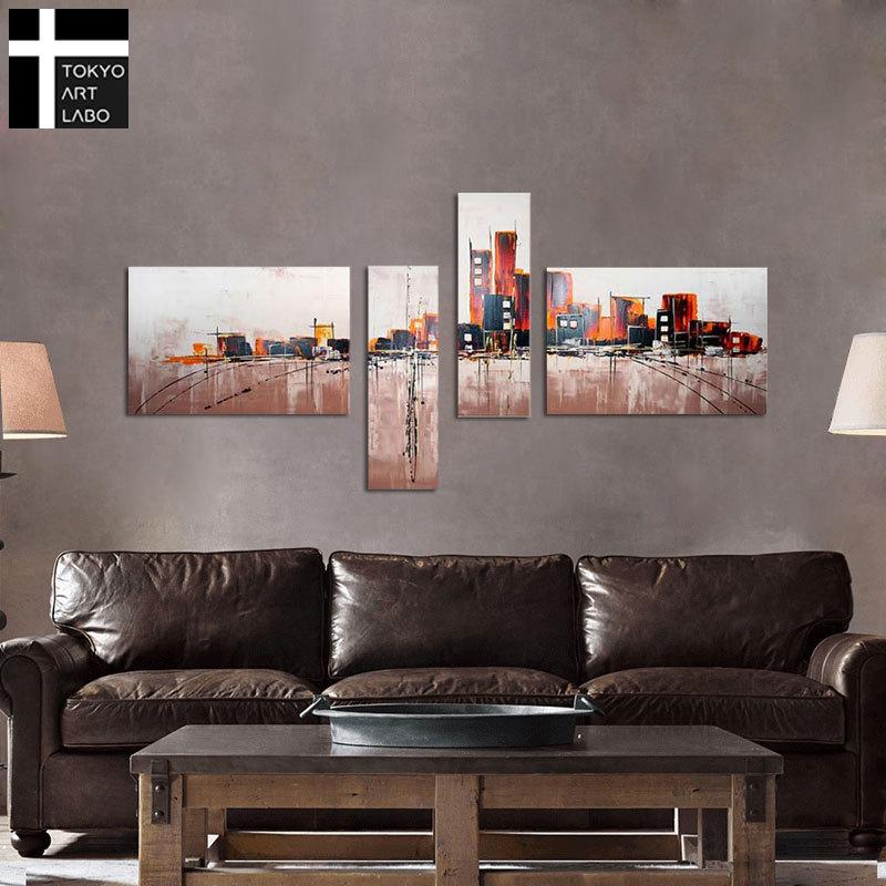 絵画 インテリア 壁掛け おしゃれ 絵 Cityscape 都市の景観 油絵