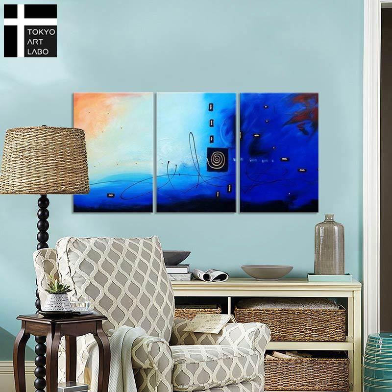 絵画 AbstractBlue 青の抽象インテリア モダン アート 壁掛け おしゃれ