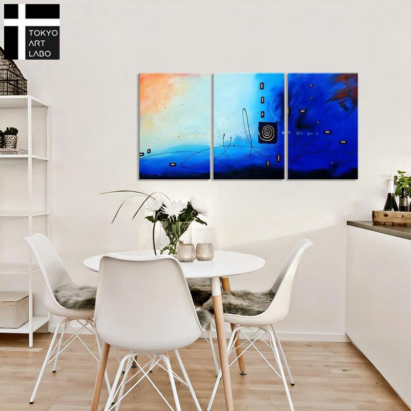 絵画 AbstractBlue 青の抽象インテリア モダン アート 壁掛け おしゃれ