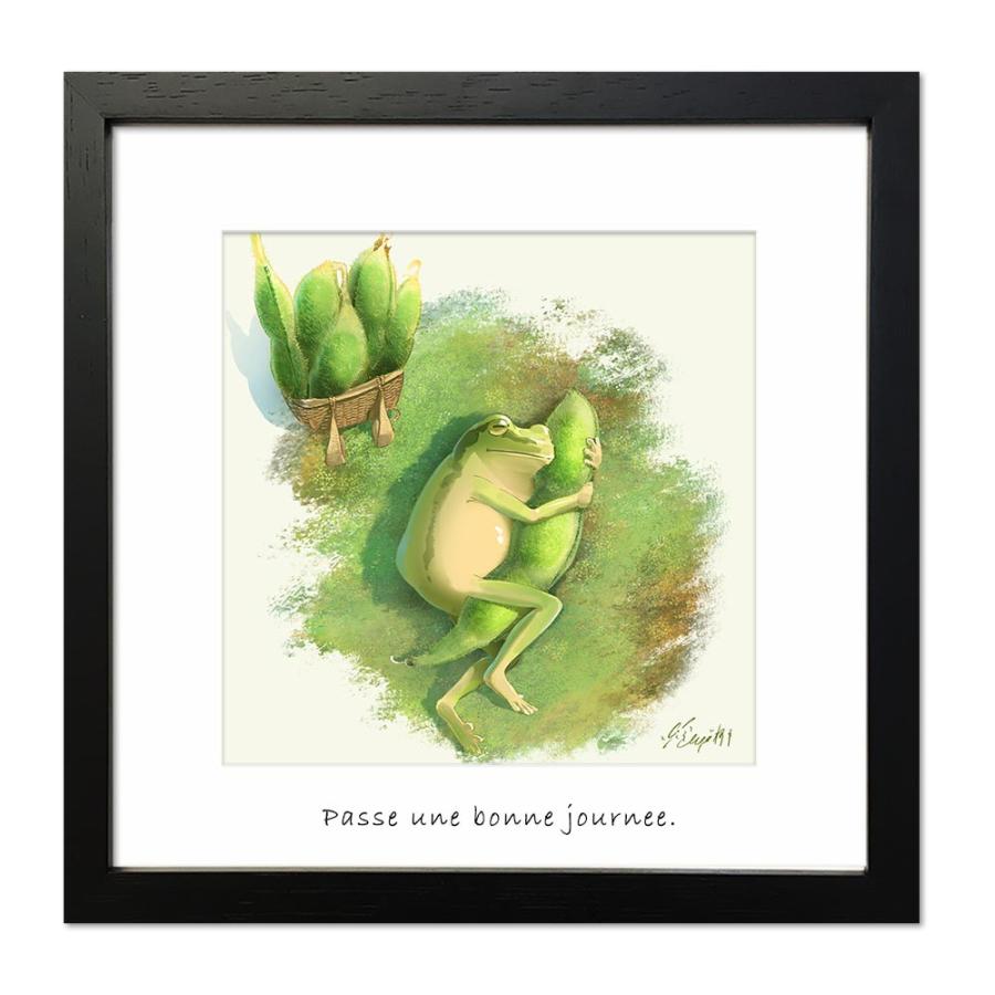 はち公式】 アートフレーム 「お気に入りの枕」 フレーム付き 額入り