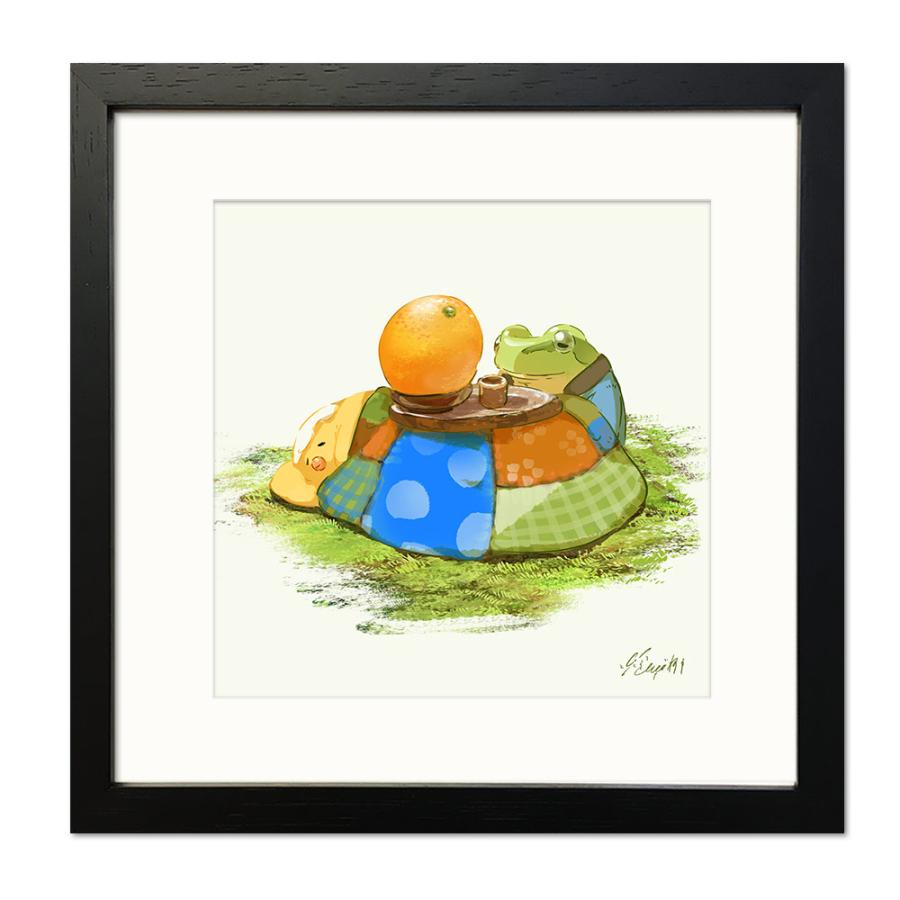 はち公式】 アートフレーム 「寒い日はこたつにキンカン」 フレーム