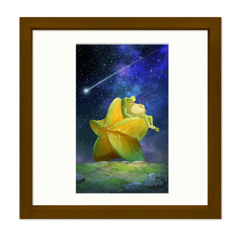はち公式】 アートフレーム 「星に乗ってまんぷくの夢を見る