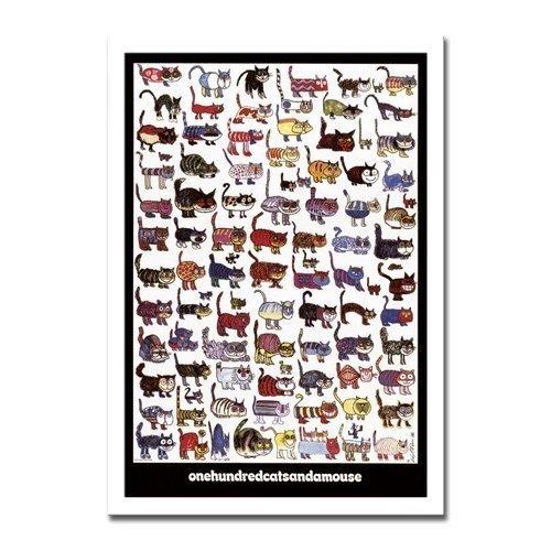 モダン インテリア 猫 Vittorio 100 Cats and a Mouse 壁掛け 絵 おしゃれ 壁飾り リビング 玄関 寝室 アートパネルの画像