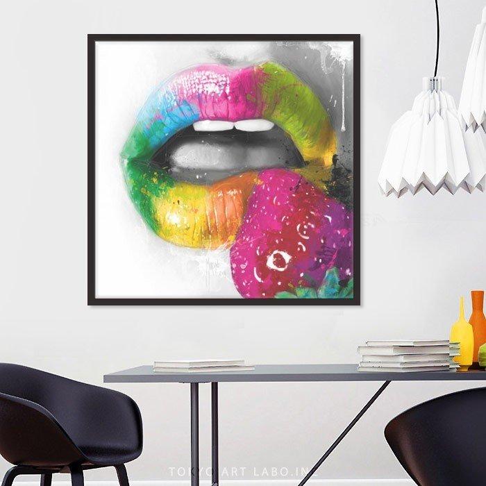 絵画 額装品 インテリア アート おしゃれ Fruity Kiss2 ポップアート