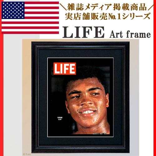 モハメド・アリ 写真アート 額装品 ヴィンテージ風 Jab Champ Jab LIFE ポスター Sサイズ「モハメドアリ」絵画 玄関 書斎 棚 飾り