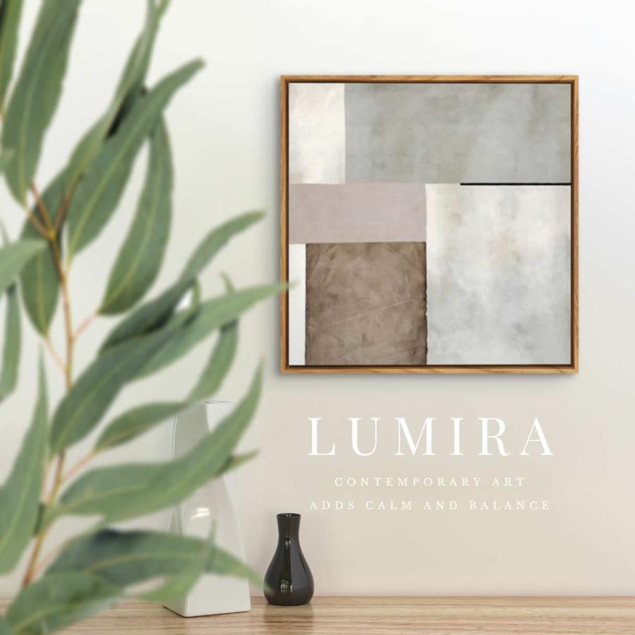 LUMIRA 32cm角 キャンバスアート 北欧風 シンプル 絵画 額装 フレーム