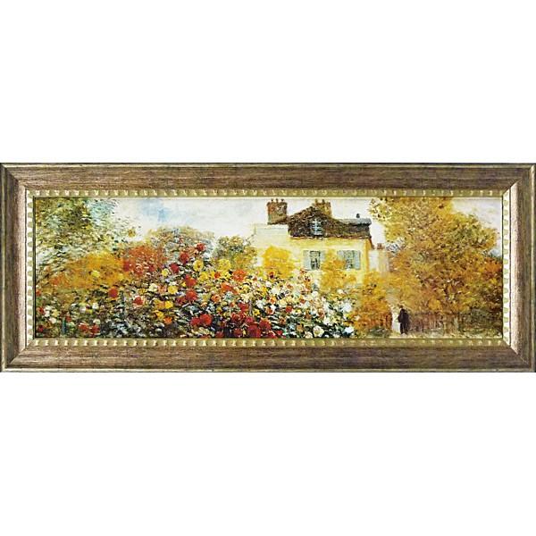 モネ 庭園のアーチスト 絵画 壁掛け アート フレーム おしゃれ 絵 内装用インテリアクリムト モネ ゴッホ などの名画 アートポスター