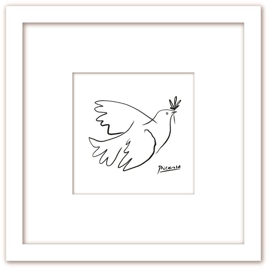 Picasso 平和の象徴 花とハト アートボード 選べるフレームカラー アートパネル Ps 07bk 壁面装飾 内装用壁アート Artlabo 通販 Yahoo ショッピング