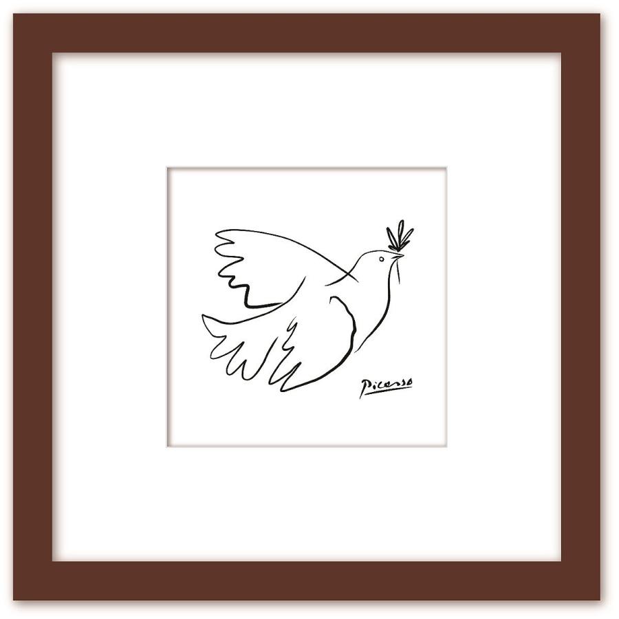 Picasso 平和の象徴 花とハト アートボード 選べるフレームカラー アートパネル Ps 07bk Art Lab Yahoo 店 通販 Yahoo ショッピング