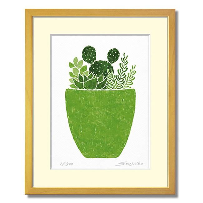 絵画 インテリア おしゃれ かわいい サボテンの絵 壁掛け「多肉植物 寄せ植え」玄関 リビング 新居 新築 お祝い 版画 ミニアート 八切 :  scp-013 : 壁面装飾 内装用壁アート ARTLABO - 通販 - Yahoo!ショッピング