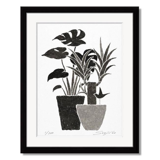 絵画 インテリア モンステラとユッカ おしゃれ 壁掛け 絵 玄関 リビング 床の間 贈り物 黒額 四切 モノクロ Sjr 4 Mp 002k Art Lab Yahoo 店 通販 Yahoo ショッピング