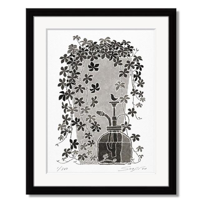 絵画 インテリア シュガーバインと霧吹き おしゃれ 壁掛け 絵 玄関 リビングに飾る絵 床の間 贈り物 フレーム 黒 四切 モノクロ Sjr 4 Mp 005k Art Lab Yahoo 店 通販 Yahoo ショッピング