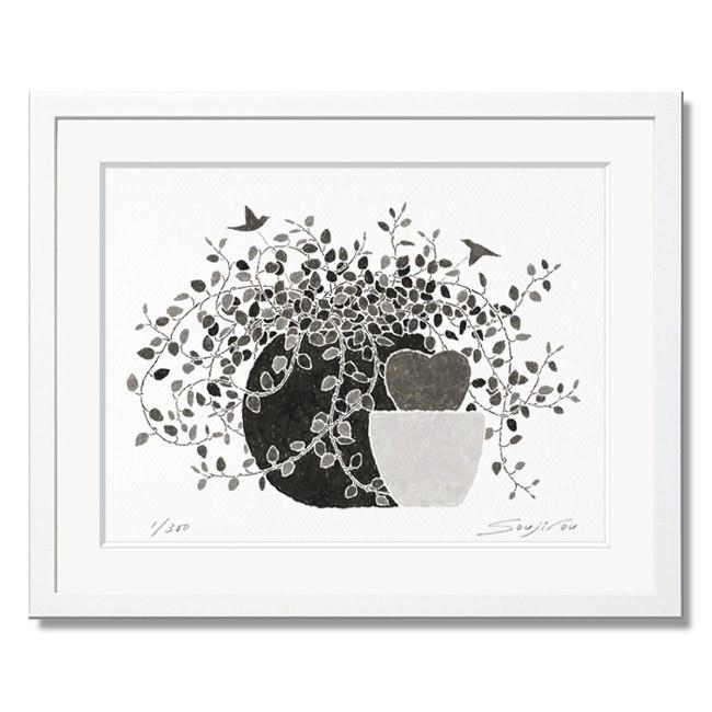 酒井抱一 秋草鶴図屏風風 420角 酒井抱一 秋草鶴図屏風風 420角 月に