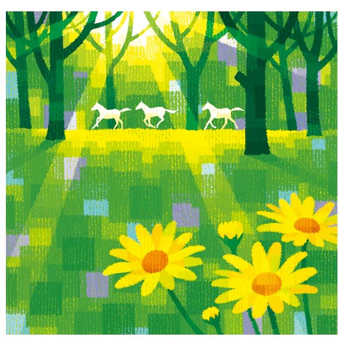 野原まで絵画 版画 玄関 リビング 額入り 花の絵 プレゼント お祝い