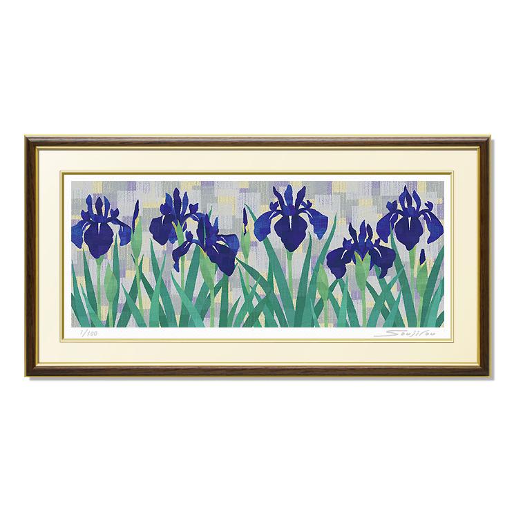 幸せを呼ぶ燕子花絵画 版画 玄関 リビング 額入り 花の絵 プレゼント お祝い 床の間 和室 洋間 壁 アート インテリア Wa 062 Art Lab Yahoo 店 通販 Yahoo ショッピング