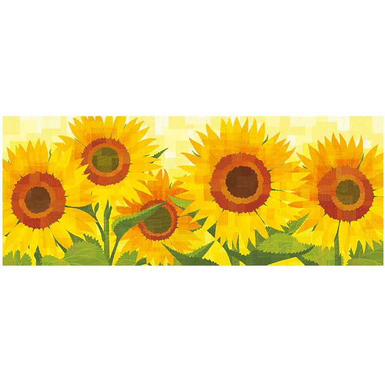 真夏日の向日葵 絵画 版画 玄関 リビング 額入り 花の絵 プレゼント