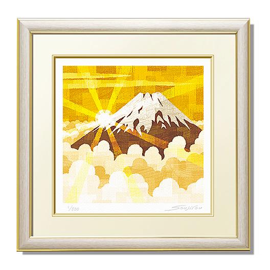 絵画 黄金富士 25角サイズの描き下ろし作品 インテリア おしゃれ