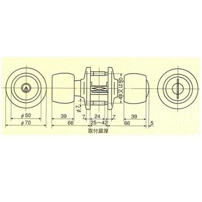 ユーシンショーワ DAC-2 取替錠 II 万能取替玉座 取替用 U-SHIN SHOWA 