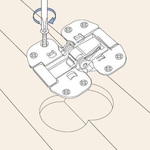 全国送料無料 ムラコシ センターヒンジ クローゼット用丁番 掘り込み型 ツバ広 2FE-B 収納 折れ戸金具 |  | 04