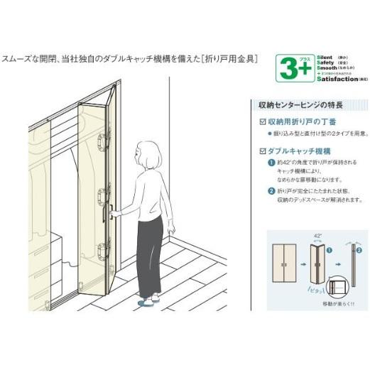 全国送料無料 3枚セット ムラコシ センターヒンジ クローゼット用丁番