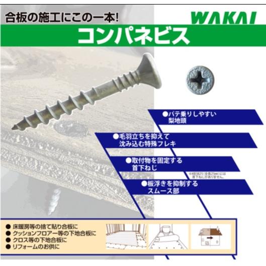 若井産業 コンパネビス 25mm 3.8x25 KB3825 700本入 WAKAI ワカイ｜artkenchikutategu｜02