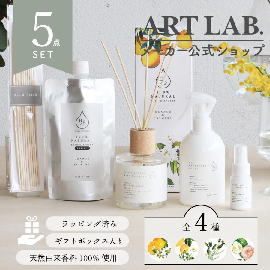 HP ギフトボックス 5点セット / エイチピー Songs of Nature アート・ラボ ARTLAB. アロマディフューザー  ナチュラル 日本製 ギフトセット 熨斗対応 | 