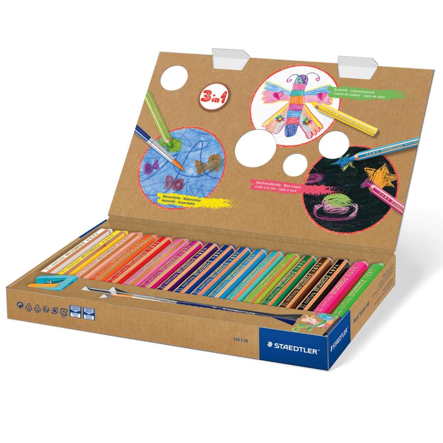 ノリス ジュニア色鉛筆 18色セット 140C18 ステッドラー 【 staedtler