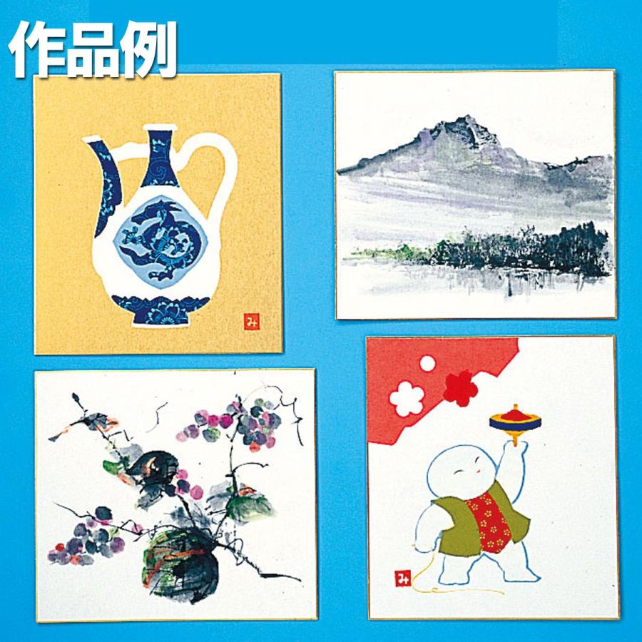 色紙 50枚組 画仙紙 どうさ引 並 【 書き初め 展示 用紙 】 : 画材