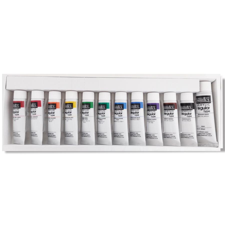 リキテックス（Liquitex） レギュラー 伝統色 R3 12色セット 10ml/W-6