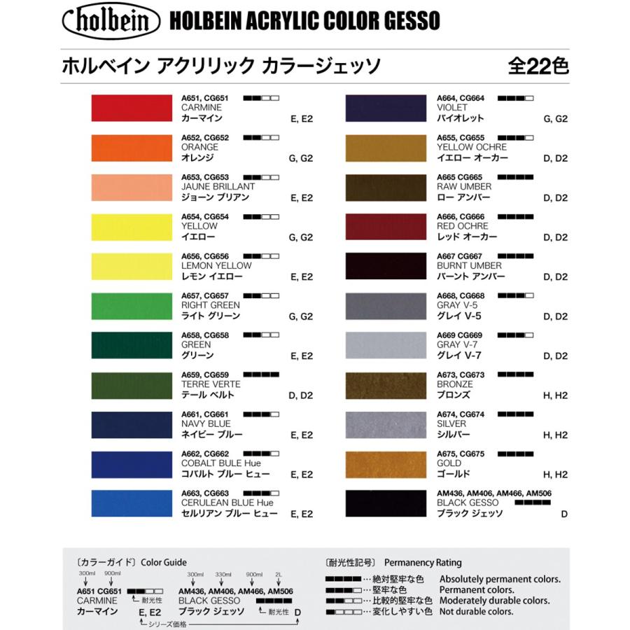 (未使用･未開封品)　ホルベイン ジェッソ ブラックジェッソ詰替用 AM506 2000ml kmdlckf ホルベイン アクリル絵具下地材 ジェッソ 300ml S M L LL