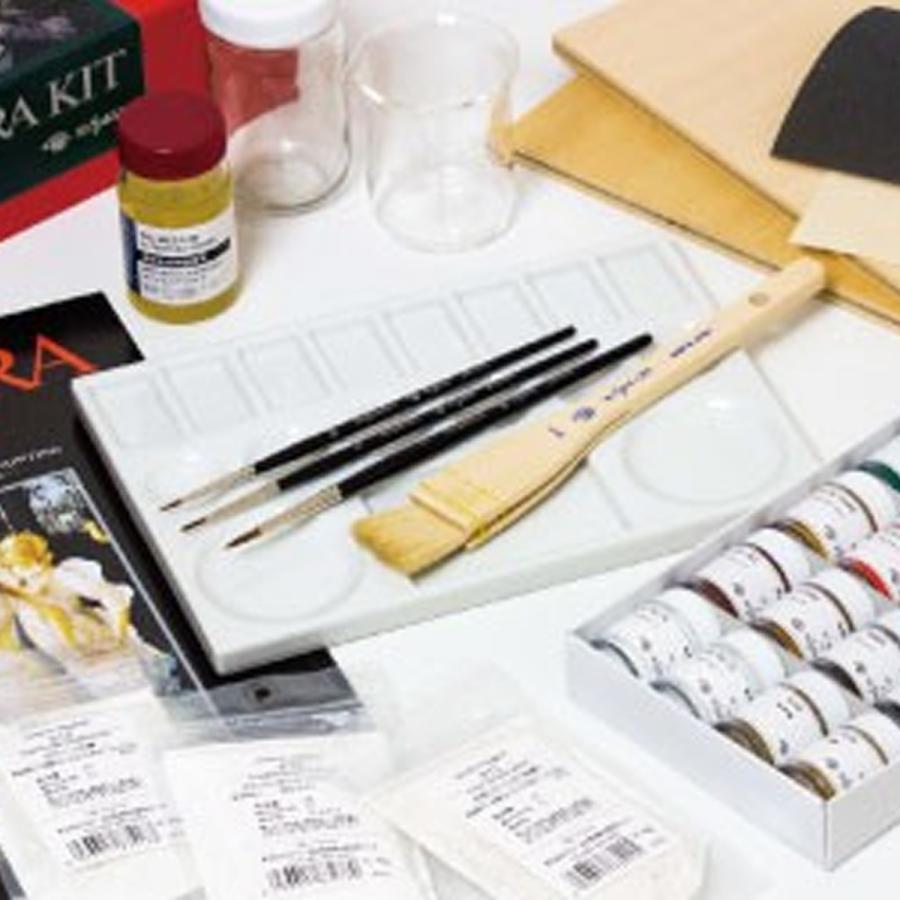 TEMPERA KIT ASAHI KUSAKABE テンペラキット クサカベ テンペラキット マニュアル付 kusakabe : 画材