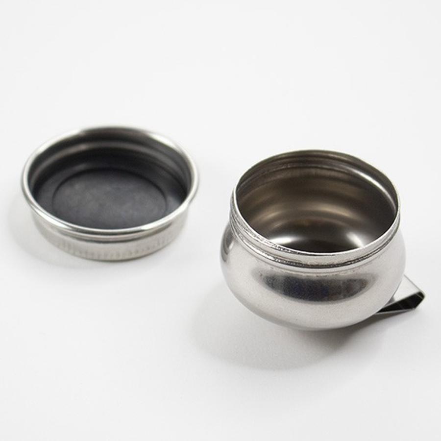 クサカベ 油壺 ステンレス製 No.40 ソロバン型 クリップ付 直径35mm