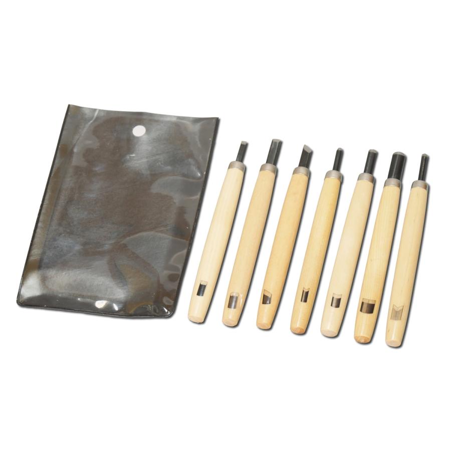 メール便可 ] ＜当店オリジナル＞ BSSスクール彫刻刀 木柄 PVCケース