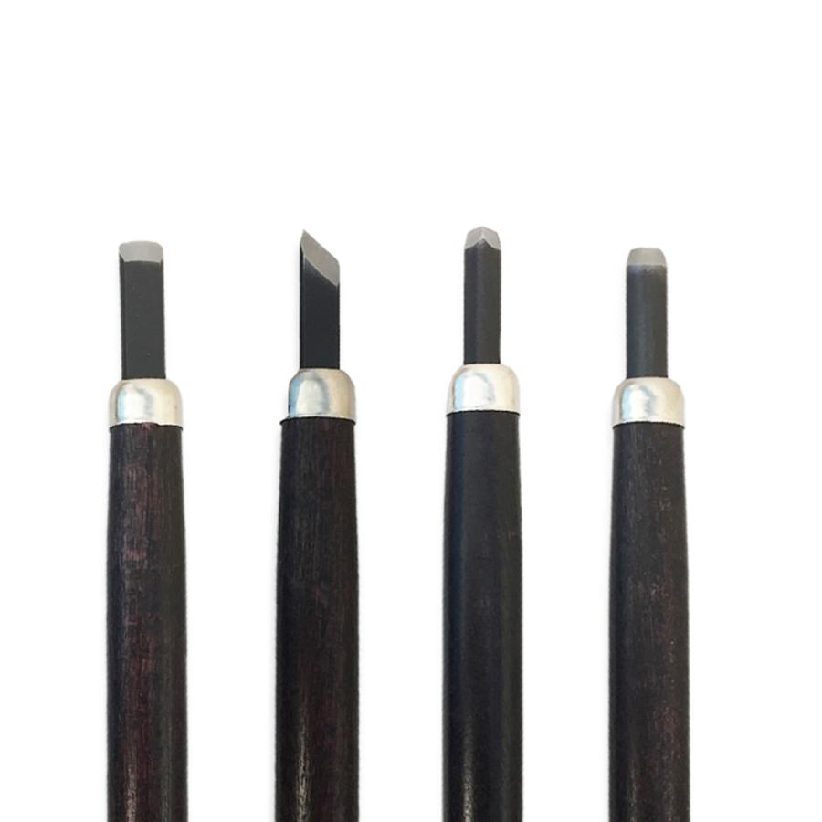 メール便可 ] サンクラフト よしはる彫刻刀 セット 右手用 4本組 全長