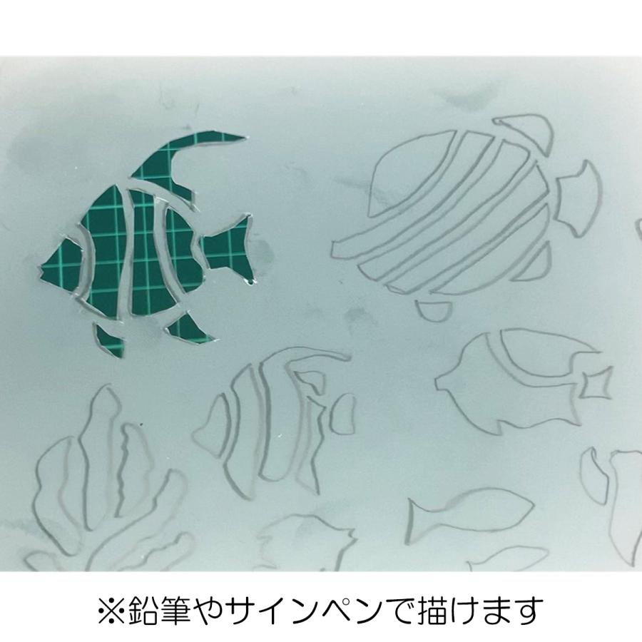 メール便可 ] ステンシルシート A4 10枚入り 【 下絵 転写 型紙