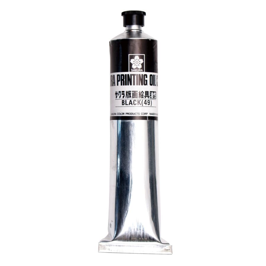 サクラ版画絵具 油性 黒 100cc 30本 サクラ 版画絵具 油性 100mL 単品 【 版画用 絵具 インク 】 : 画材
