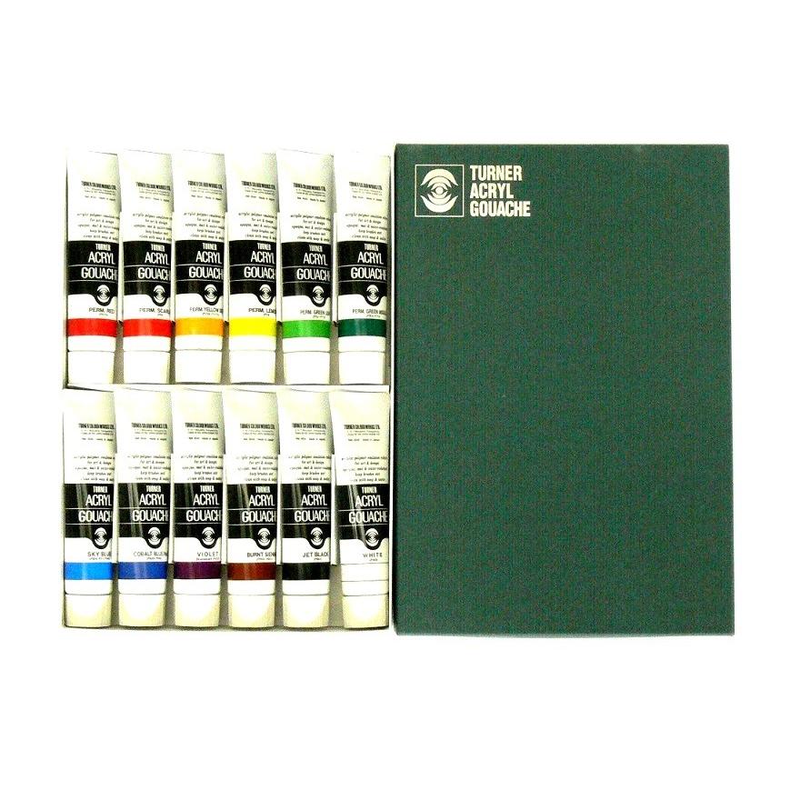 (未使用･未開封品)　ターナー色彩 アクリルガッシュ 12色スクールセット AG12C 11ml ar3p5n1 アクリルガッシュ ターナー色彩 （11ml） 12色スクールセット