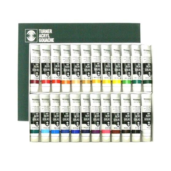 ターナー アクリルガッシュ 24色セット 20ml AG02024C 【 絵具 絵の具