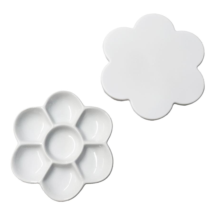 梅皿 径120mm PS製 ふた付 【 パレット 絵具 えのぐ 皿 絵具皿