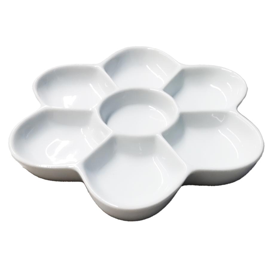 梅皿 径150mm 陶器製 深型 【 パレット 絵具 えのぐ 皿 絵具皿