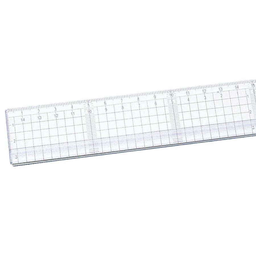 大工道具【溝切り▪️定規】 メール便可 ] カッティング定規 アクリル製 方眼 溝付 300mm 【 製図