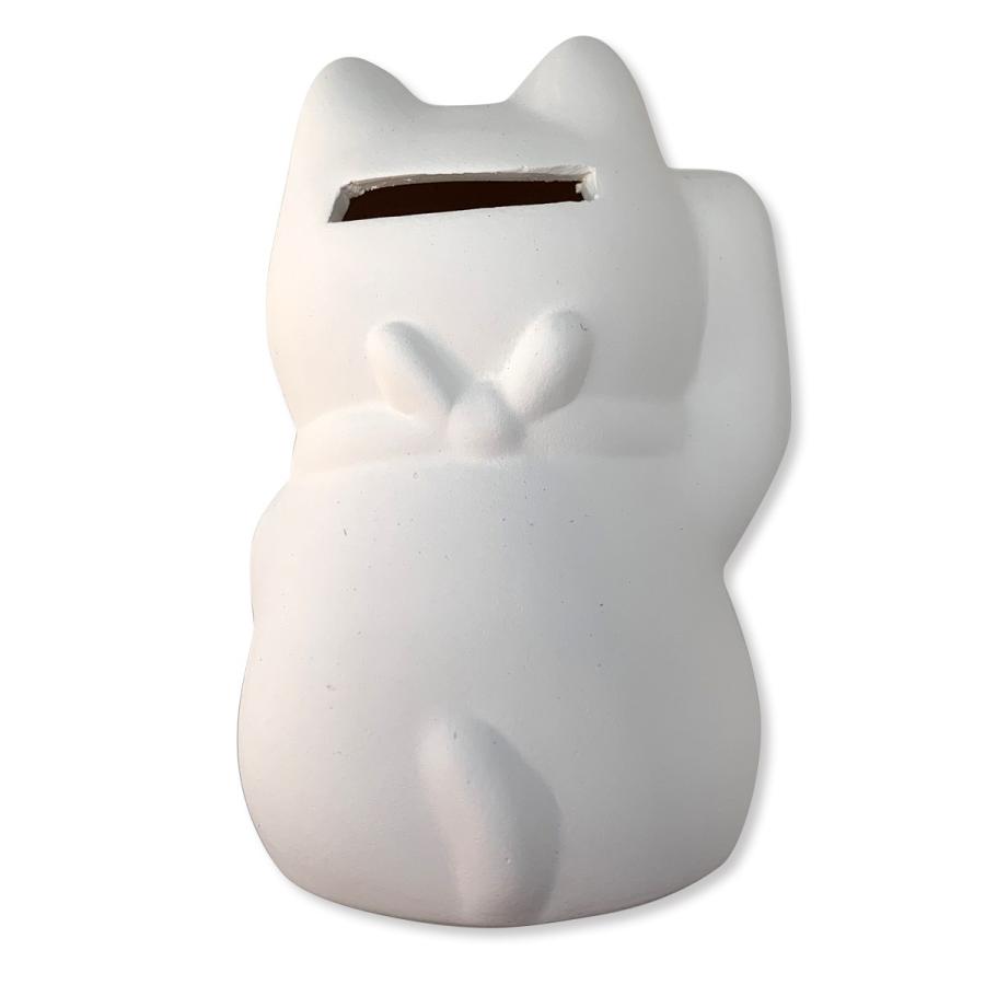 工作キット お絵かき 招き猫 右手上げ 貯金箱 KT-7 素焼き 【 らくがき