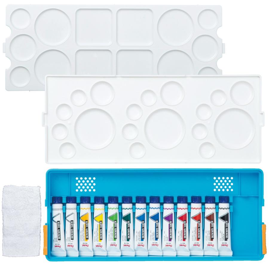 画材セット 絵の具 水彩 アクリルガッシュ デザイン パステル ホワイト 筆