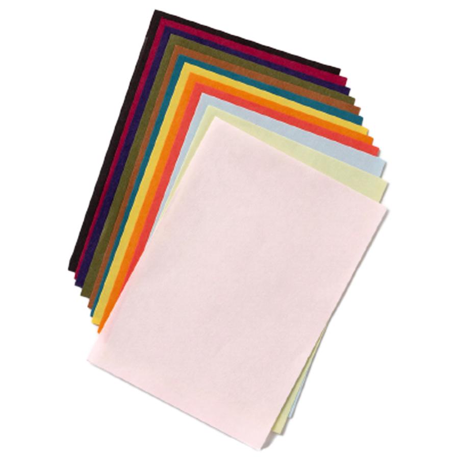 メール便可 ] 水のり 色和紙 A6判 148×105mm 12色組 日本色研 【 糊