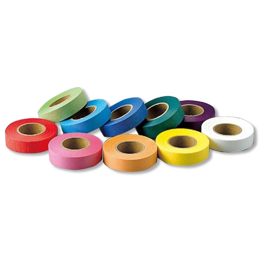 クラサワ 紙テープ 10色セット 約幅18mm×長さ約28m 日本製 糊なし