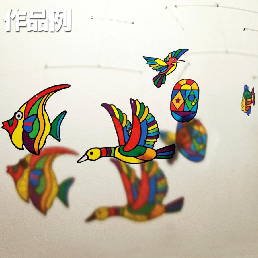 プッシュステンド モビールセット B4判 【 ステンドグラス風 切り絵 切